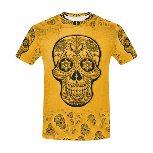 Skull20170252_by_JAMColors All Over Print T-Shirt for Men (USA Size) (Model T40)