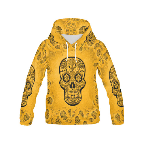 Skull20170252_by_JAMColors All Over Print Hoodie for Women (USA Size) (Model H13)