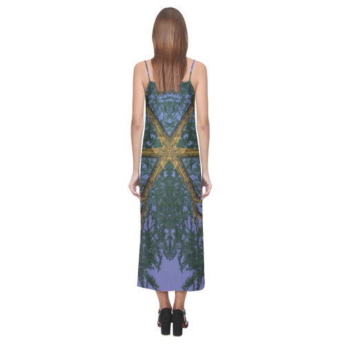 Celtic Princess V-Neck Open Fork Long Dress(Model D18)