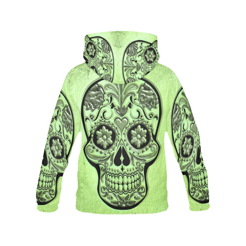 Skull20170483_by_JAMColors All Over Print Hoodie for Women (USA Size) (Model H13)
