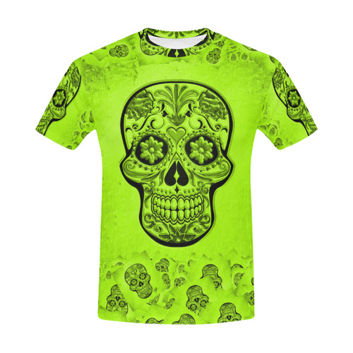 Skull20170254_by_JAMColors All Over Print T-Shirt for Men (USA Size) (Model T40)