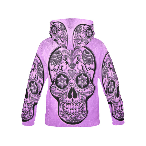 Skull20170489_by_JAMColors All Over Print Hoodie for Women (USA Size) (Model H13)