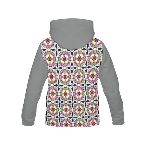 Multicolored Geometric All Over Print Hoodie for Women (USA Size) (Model H13)