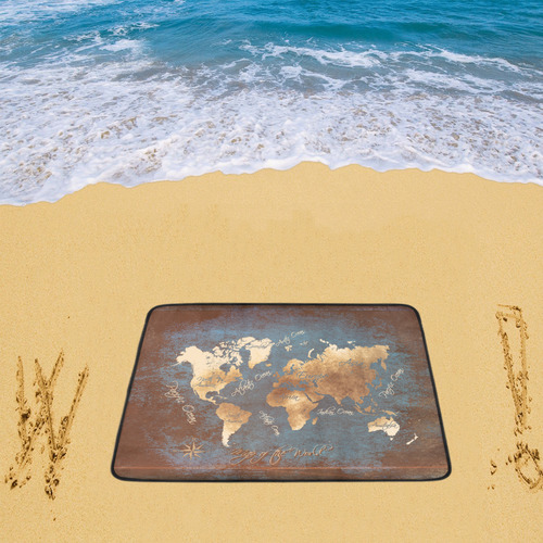 world map Beach Mat 78"x 60"