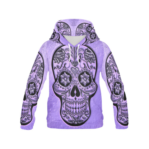 Skull20170488_by_JAMColors All Over Print Hoodie for Women (USA Size) (Model H13)