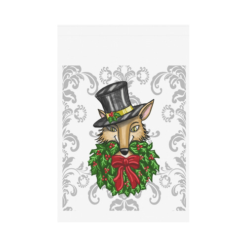 Christmas Fox Garden Flag 12‘’x18‘’（Without Flagpole）