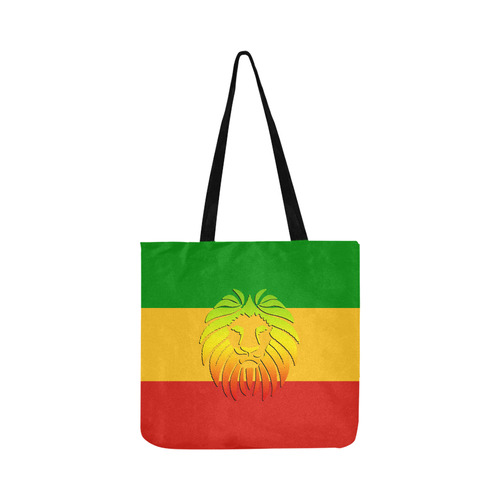 Rastafari Lion Flag green yellow red Reusable Shopping Bag Model 1660 (Two sides)