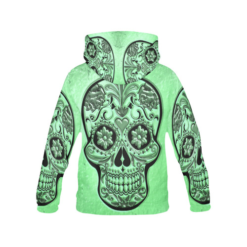 Skull20170484_by_JAMColors All Over Print Hoodie for Women (USA Size) (Model H13)