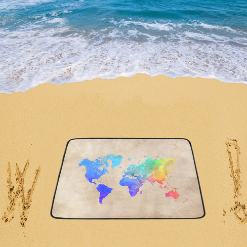 world map Beach Mat 78"x 60"