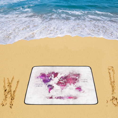 world map Beach Mat 78"x 60"