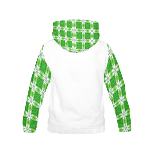 Spring Green All Over Print Hoodie for Women (USA Size) (Model H13)