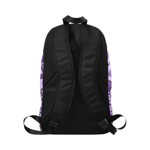 purple squared Fabric Backpack for Adult (Model 1659)