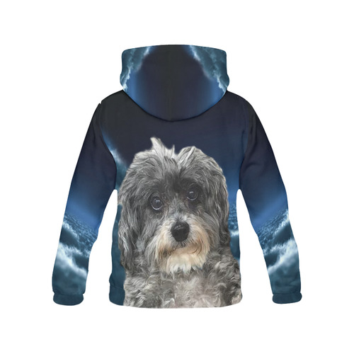 Dog Poodle Cross All Over Print Hoodie for Women (USA Size) (Model H13)