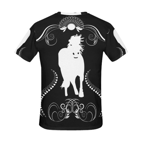 White horse All Over Print T-Shirt for Men (USA Size) (Model T40)