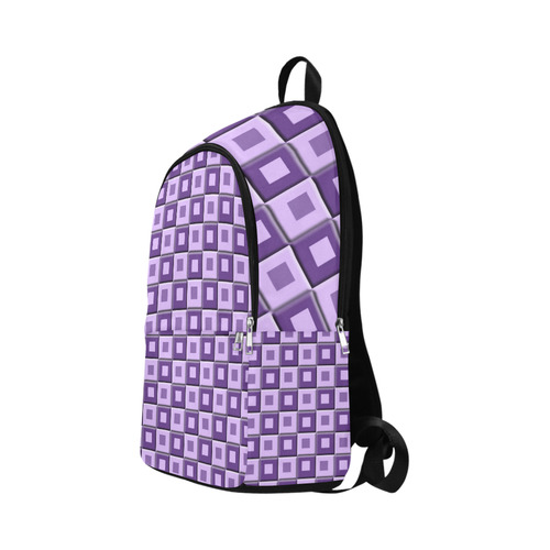 purple squared Fabric Backpack for Adult (Model 1659)