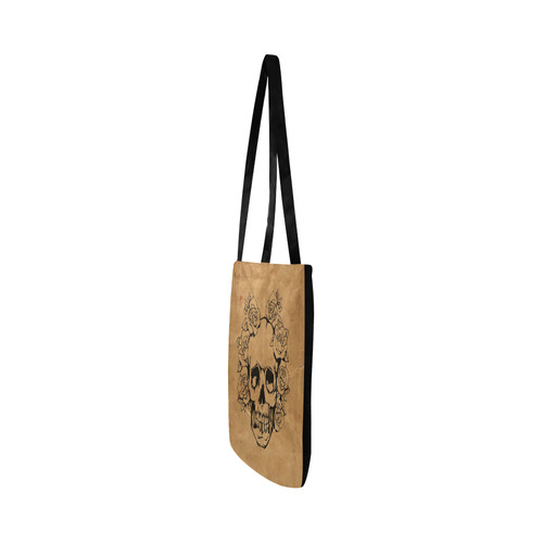Skull with roses, vintage Reusable Shopping Bag Model 1660 (Two sides)