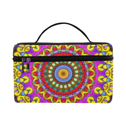 Oriental Watercolor Mandala multicolored h Cosmetic Bag/Large (Model 1658)