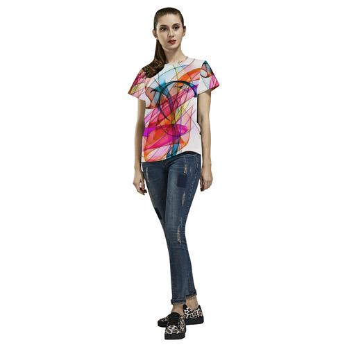 Summer Colors by Nico Bielow All Over Print T-Shirt for Women (USA Size) (Model T40)