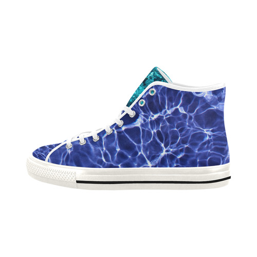 Electric Blue Globes Vancouver H Women's Canvas Shoes (1013-1)