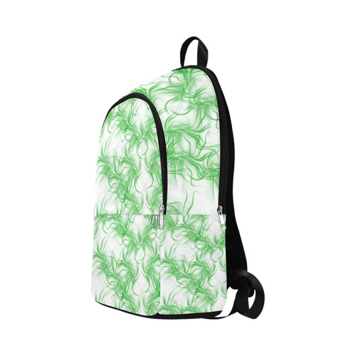 Smoke Green Flames Fabric Backpack for Adult (Model 1659)