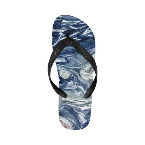 Wild Blueberry Swirl Flip Flops for Men/Women (Model 040)