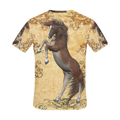 Wonderful brown horse All Over Print T-Shirt for Men (USA Size) (Model T40)
