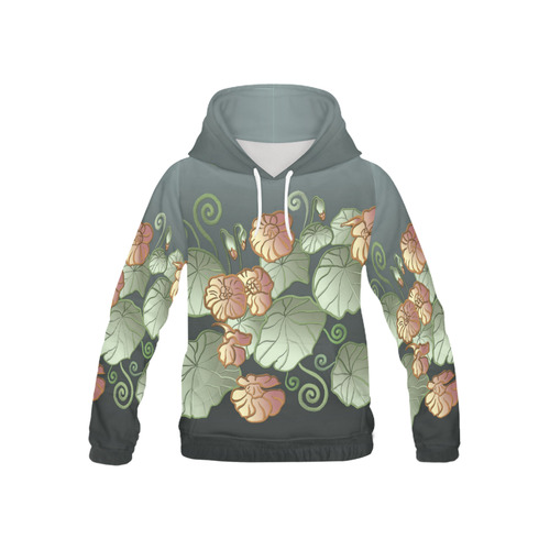 Art Nouveau Garden All Over Print Hoodie for Kid (USA Size) (Model H13)