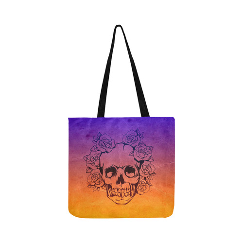 Skull with roses,gradient 1 Reusable Shopping Bag Model 1660 (Two sides)