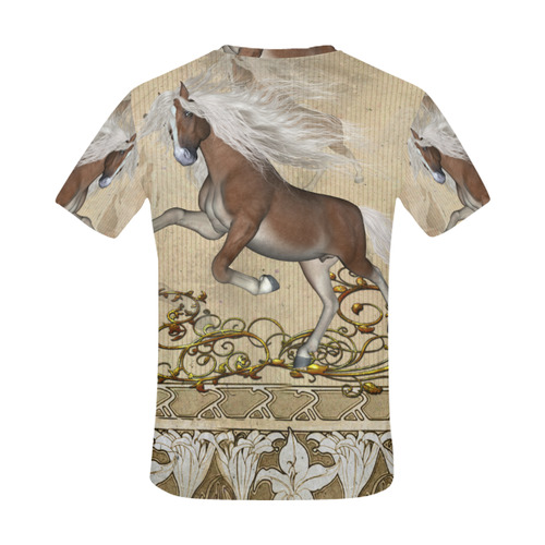 Wonderful wild horse All Over Print T-Shirt for Men (USA Size) (Model T40)
