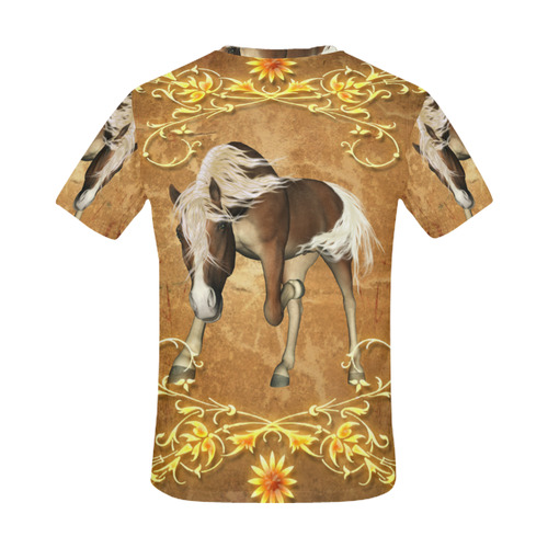 Wonderful brown horse All Over Print T-Shirt for Men (USA Size) (Model T40)