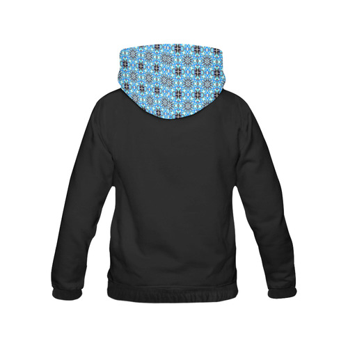 Blue Star All Over Print Hoodie for Women (USA Size) (Model H13)