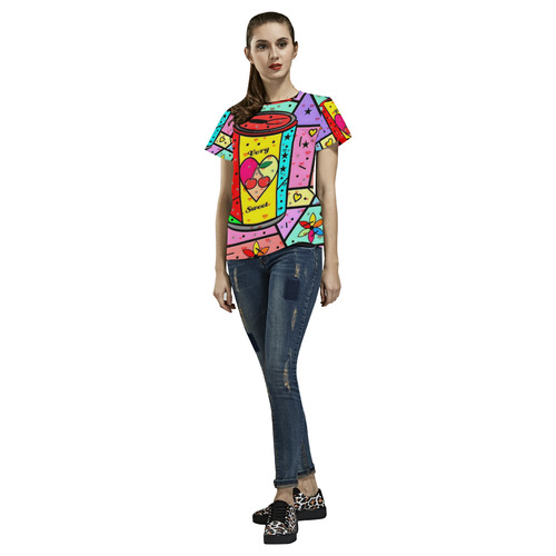 Verry by Nico Bielow All Over Print T-Shirt for Women (USA Size) (Model T40)