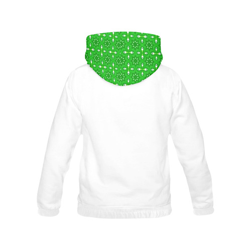 Green Star All Over Print Hoodie for Women (USA Size) (Model H13)