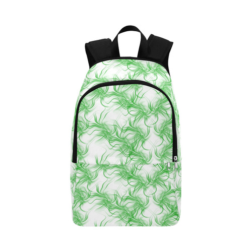 Smoke Green Flames Fabric Backpack for Adult (Model 1659)