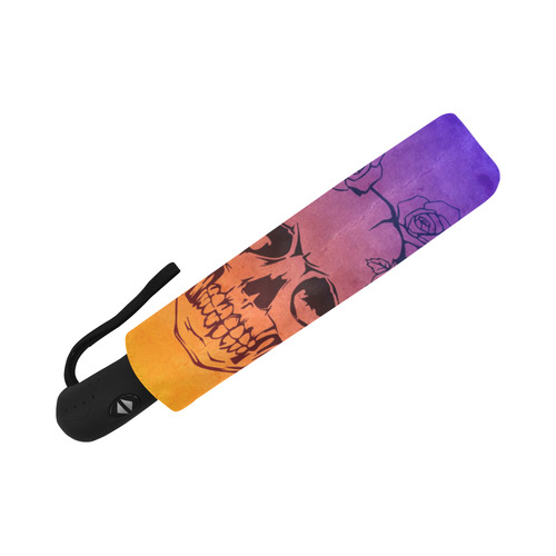 Skull with roses,gradient 1 Auto-Foldable Umbrella (Model U04)