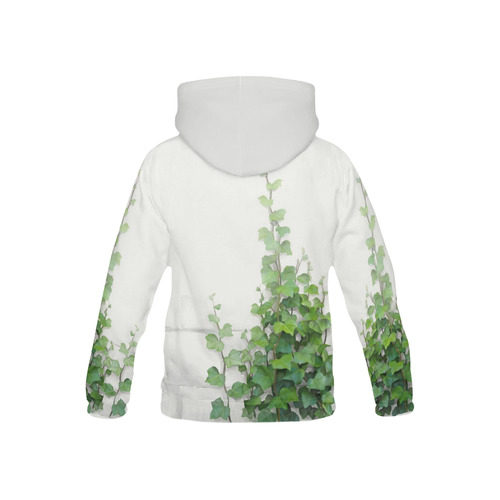 Watercolor Vines, climbing plant watercolor All Over Print Hoodie for Kid (USA Size) (Model H13)