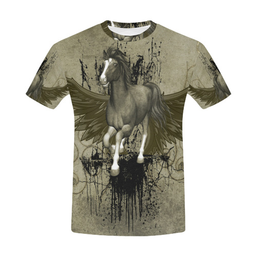 Wild horse with wings All Over Print T-Shirt for Men (USA Size) (Model T40)