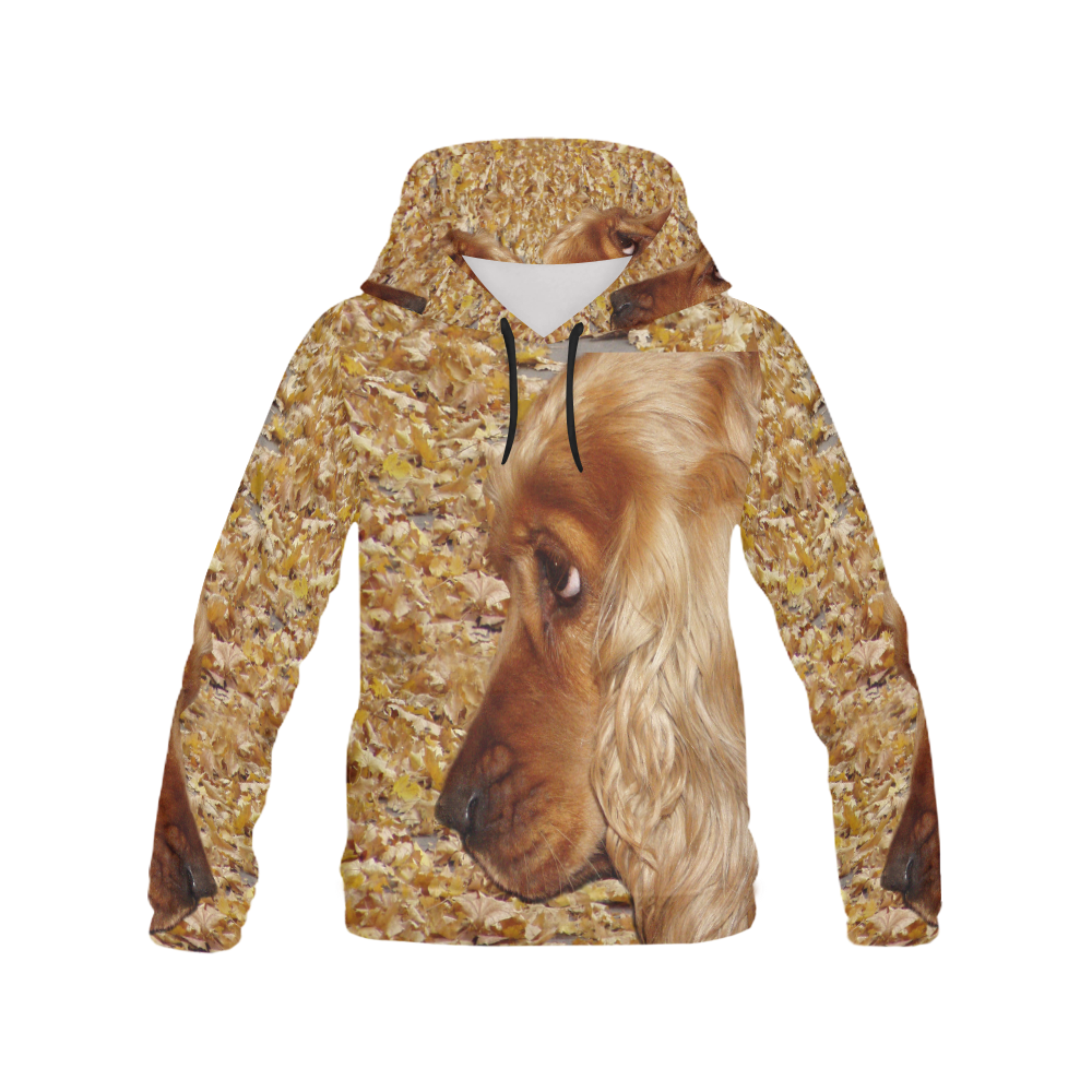 Dog Cocker Spaniel All Over Print Hoodie for Women (USA Size) (Model