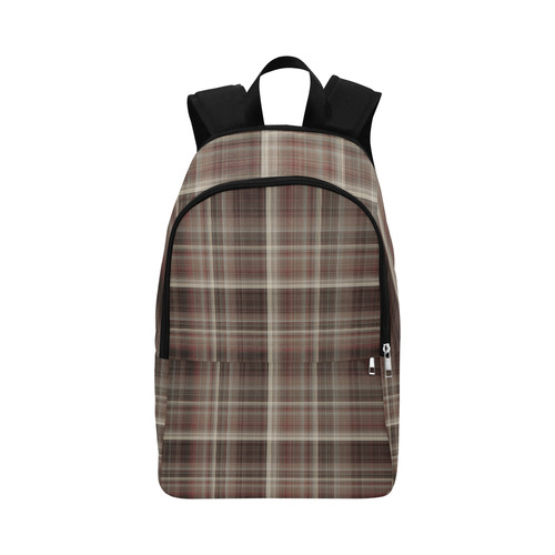 brownplaid Fabric Backpack for Adult (Model 1659)