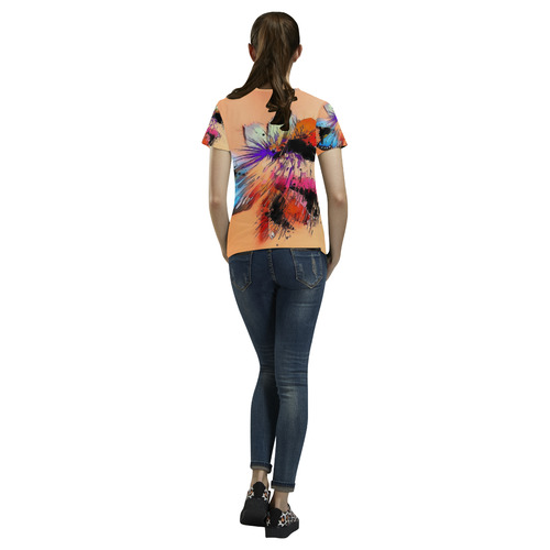 Splash by Nico Bielow All Over Print T-Shirt for Women (USA Size) (Model T40)