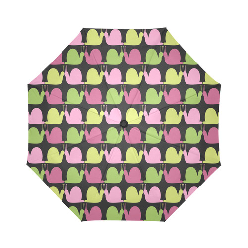 Whimsical Pastel Snails Pattern Auto-Foldable Umbrella (Model U04)
