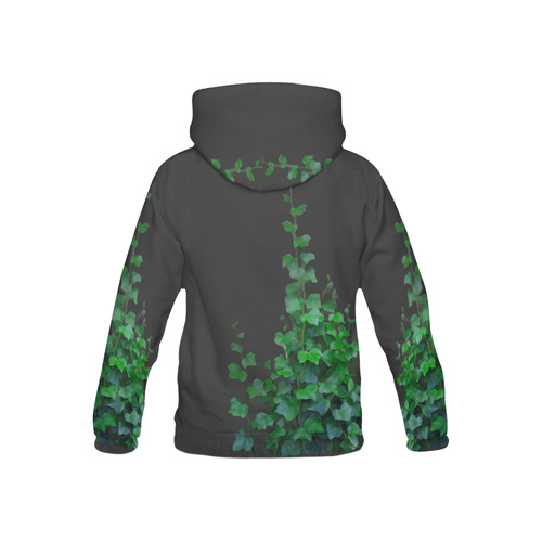 Watercolor Ivy - Vines, plant watercolor All Over Print Hoodie for Kid (USA Size) (Model H13)