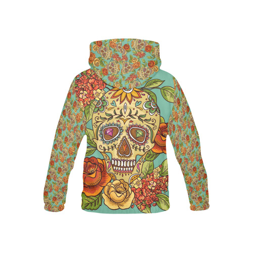 sugar skull All Over Print Hoodie for Kid (USA Size) (Model H13)