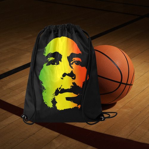 King Of Reggae Bob Marley Large Drawstring Bag Model 1604 (Twin Sides)  16.5"(W) * 19.3"(H)