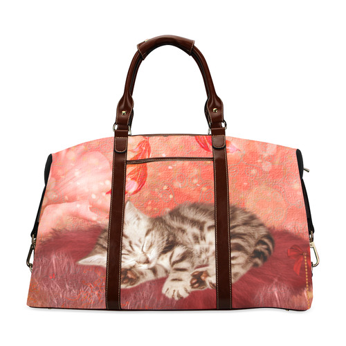 Sweet little sleeping kitten Classic Travel Bag (Model 1643) Remake