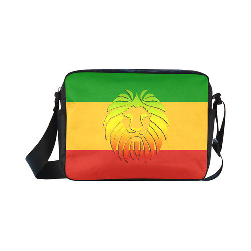 Rastafari Lion Flag green yellow red Classic Cross-body Nylon Bags (Model 1632)