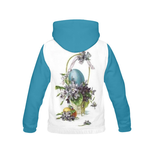 Vintage Easter Basket All Over Print Hoodie for Women (USA Size) (Model H13)