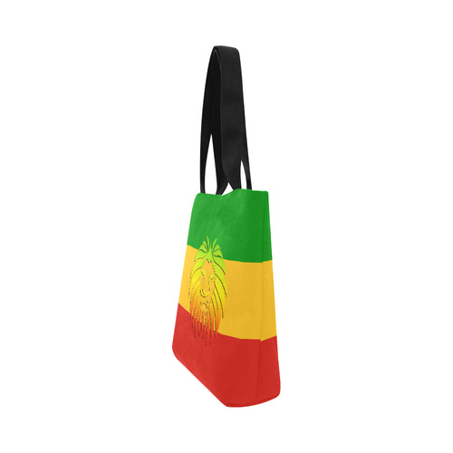 Rastafari Lion Flag green yellow red Canvas Tote Bag (Model 1657)