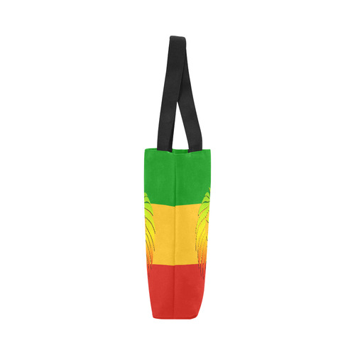 Rastafari Lion Flag green yellow red Canvas Tote Bag (Model 1657)