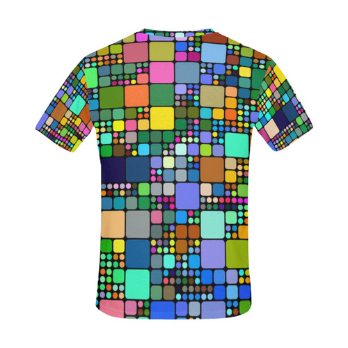 Continuous Square Mosaic Pattern All Over Print T-Shirt for Men (USA Size) (Model T40)